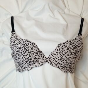 Victoria's Secret Angels Secret Embrace Push-up Bra Tan/ Black Animal Print  34B